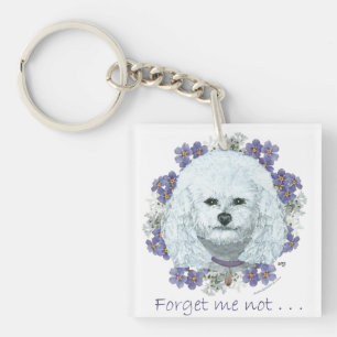 Bichon Frise - Forget Me Nots Keychain
