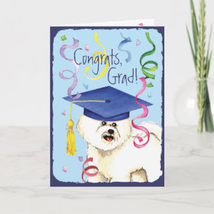 Bichon Frise Graduate Card