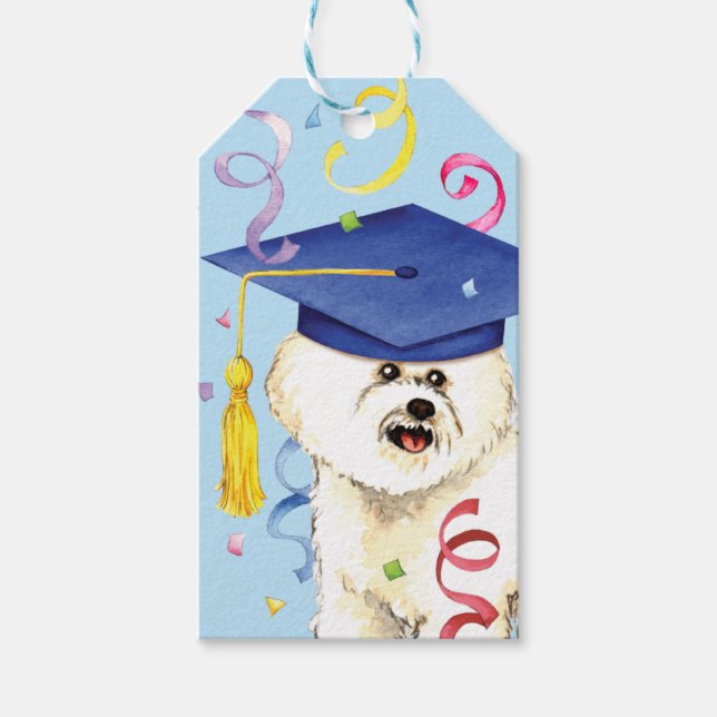 Bichon Frise Graduate Gift Tags (Front)