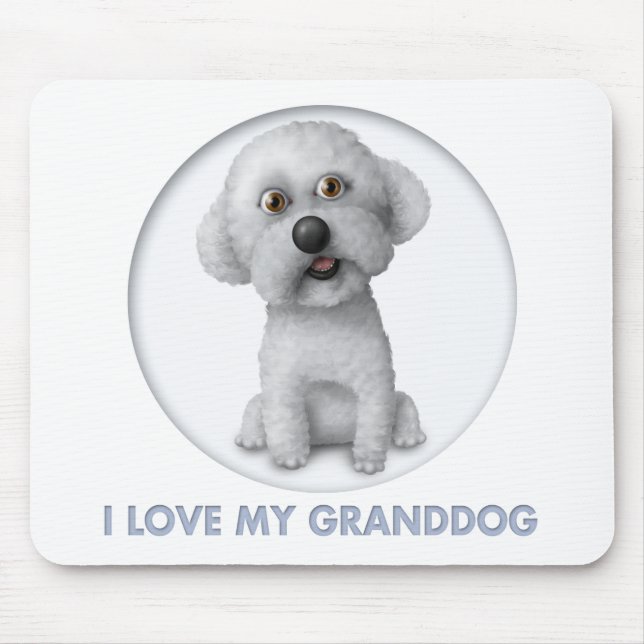 Bichon Frise Granddog Mouse Pad (Front)