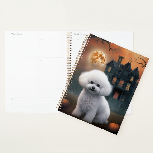 Bichon Frise Halloween effroi (Devant avec enveloppe)