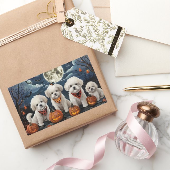 Bichon Frise Halloween Spooky Sticker (Gifting)