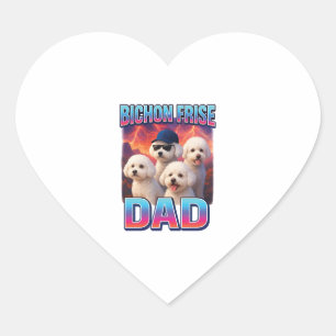 Bichon Frise Heart Sticker