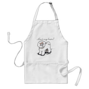 Bichon Frise Hows My Hair Standard Apron