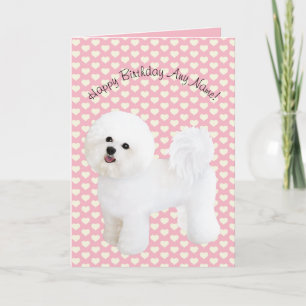 Bichon Frise Illustrated Birthday Card