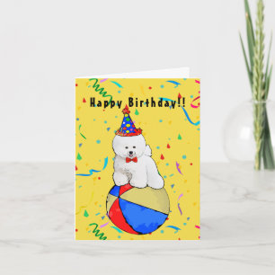 Bichon Frise Illustrated Greeting Card
