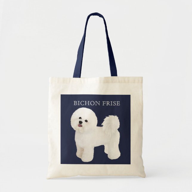 Bichon Frise Illustrated Tote Bag (Front)