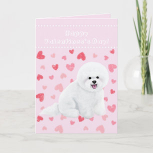 Bichon Frise Illustrated Valentine's Day Card