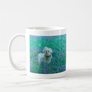 Bichon Frise in Bluebonnets Coffee Mug