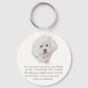 Bichon Frise Keepsake FEMALE Keychain