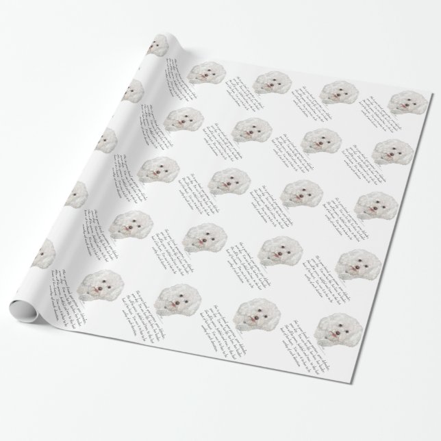 Bichon Frise Keepsake FEMALE Wrapping Paper (Unrolled)