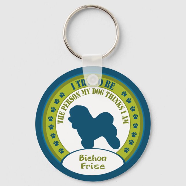 Bichon Frise Keychain (Front)