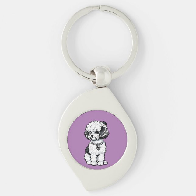 Bichon Frise Keychain (Front)