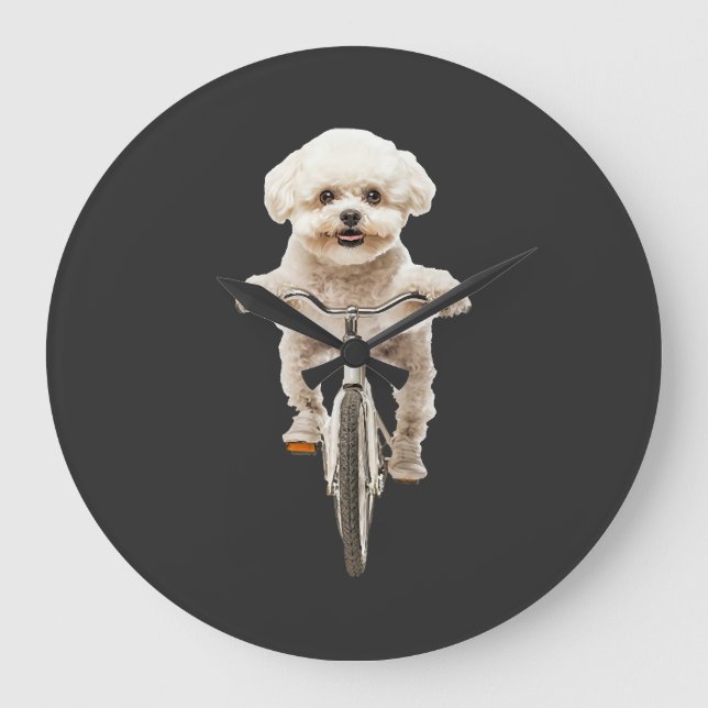 Bichon Frise Large Clock (Front)