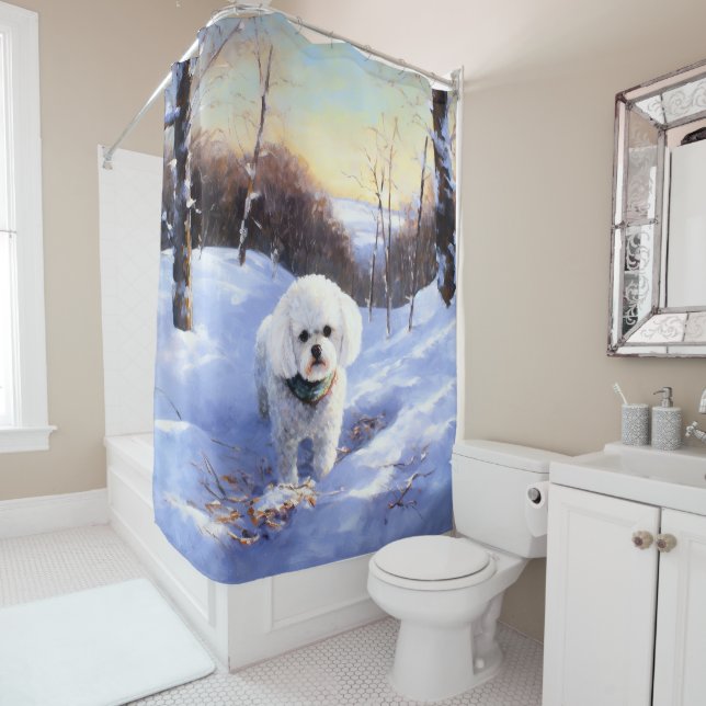 Bichon Frise Let It Snow Christmas  (In Situ)