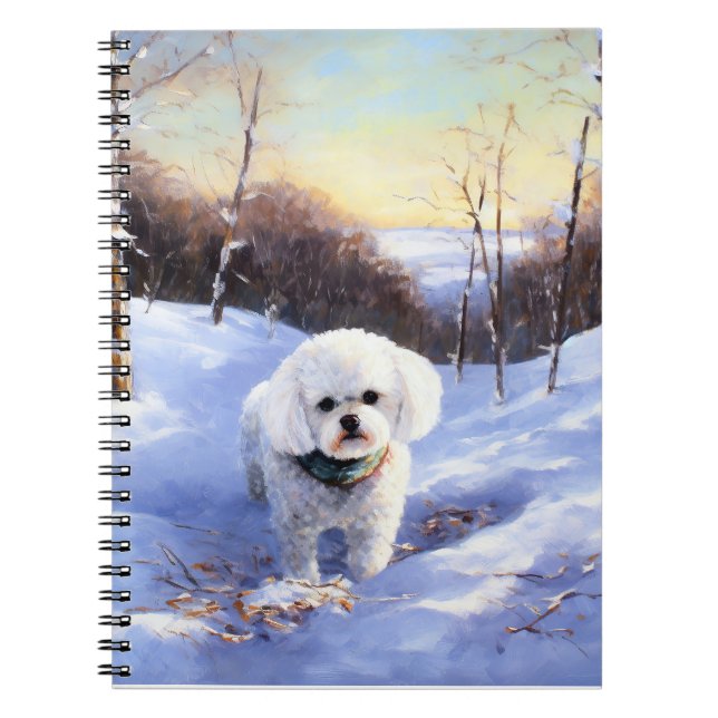 Bichon Frise Let It Snow Christmas  Notebook (Front)