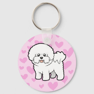 Bichon Frise Love Keychain