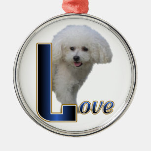 Bichon Frise Love Metal Ornament