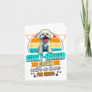 Bichon Frise Lover Funny Bichon Frise Retro  Card