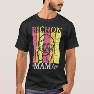 Bichon Frise Mama Dog Dog Breeder Puppy Paw Love T-Shirt