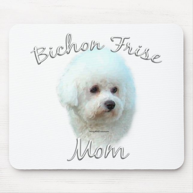 Bichon Frise Mom 2 Mouse Pad (Front)