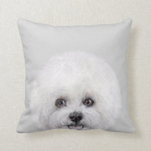 Bichon Frise, original by miart Throw Pillow
