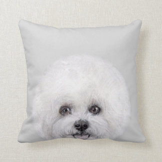 Bichon Frise, original by miart Throw Pillow