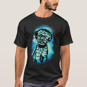 Bichon Frise Paint Blue Design Dog Mom Dad T-Shirt