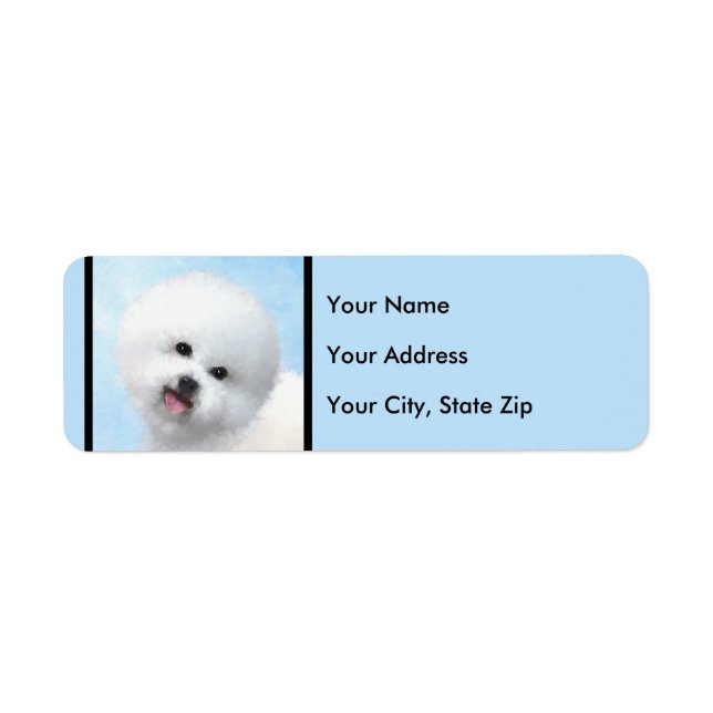 Bichon Frise Painting - Cute Original Dog Art (Front)