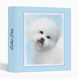 Bichon Frise Painting - Cute Original Dog Art Binder