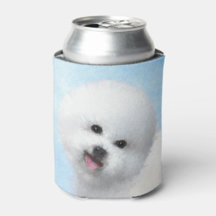 Bichon Frise Painting - Cute Original Dog Art Can Cooler