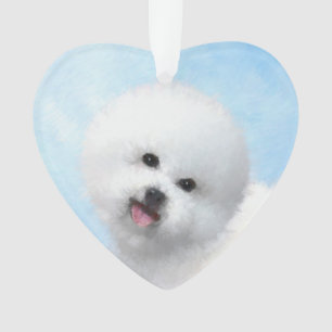 Bichon Frise Painting - Cute Original Dog Art Ornament