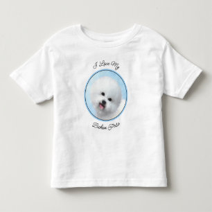 Bichon Frise Painting - Cute Original Dog Art Toddler T-shirt