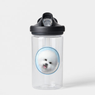 Bichon Frise Painting - Cute Original Dog Art Water Bottle