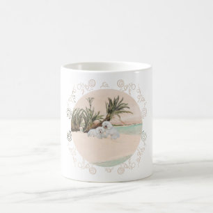 Bichon Frise Palmy Beach Coffee Mug