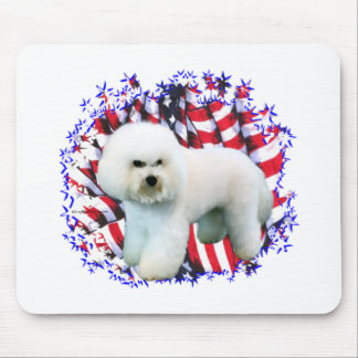 Bichon Frise Patriot Mouse Pad