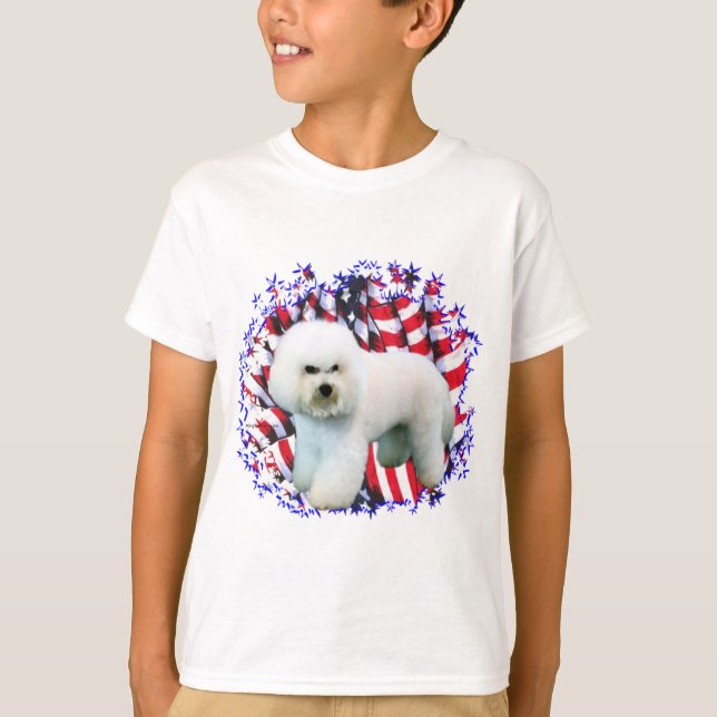 Bichon Frise Patriot T-Shirt (Front)