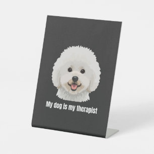 Bichon Frise Pedestal Sign