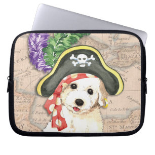 Bichon Frise Pirate Laptop Sleeve