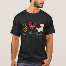 Bichon Frisé Plaid Peace Love Cute Dog