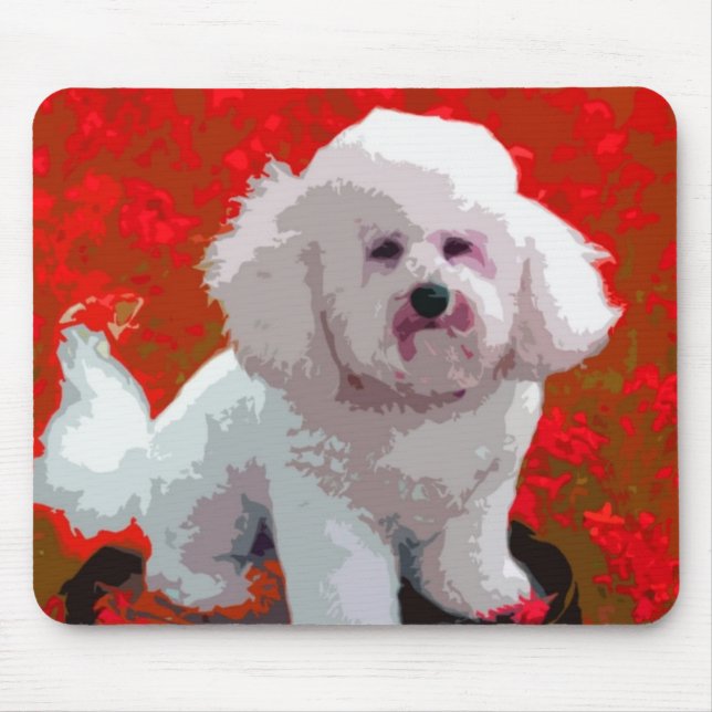 Bichon Frise Pop Art Mousepad (Front)