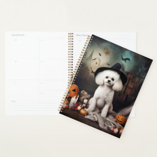Bichon Frise Pumpkins Halloween Scary Planner