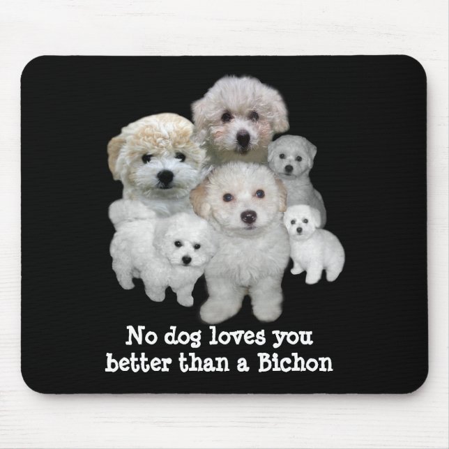 Bichon Frise Puppies Mousepad (Front)