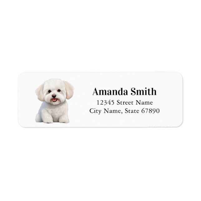 Bichon Frise Return Address Labels (Front)