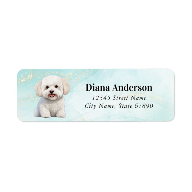 Bichon Frise Return Address Labels (Front)