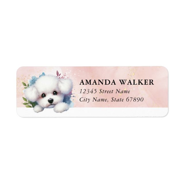Bichon Frise Return Address Labels (Front)