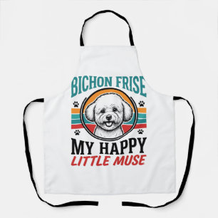 Bichon Frise Shirt Vintage Spirit Dog Art_1 Apron