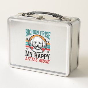 Bichon Frise Shirt Vintage Spirit Dog Art_1 Metal Lunch Box
