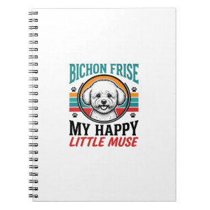 Bichon Frise Shirt Vintage Spirit Dog Art_1 Notebook
