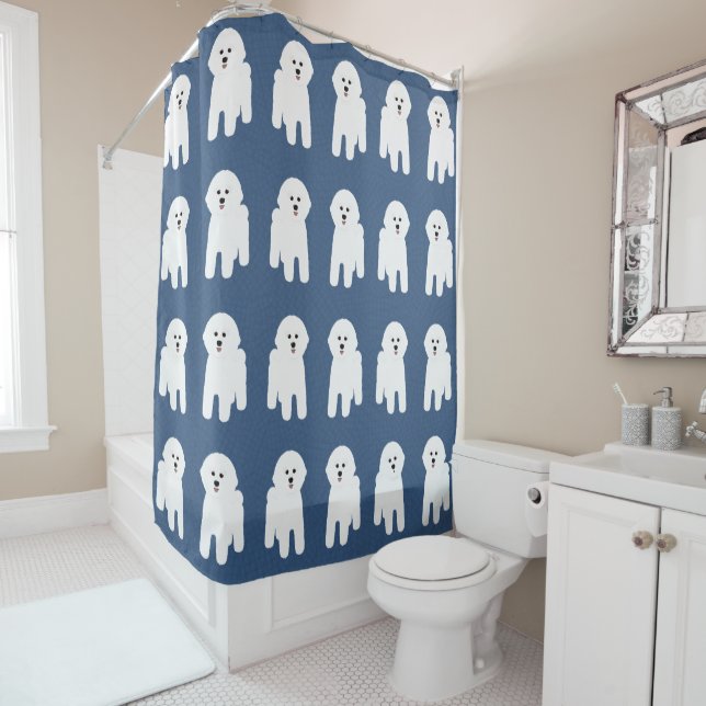 Bichon Frise Shower Curtain (In Situ)